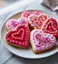 valentine royal icing cookies