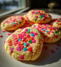 valentine sprinkle cookies