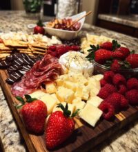 valentine themed charcuterie board