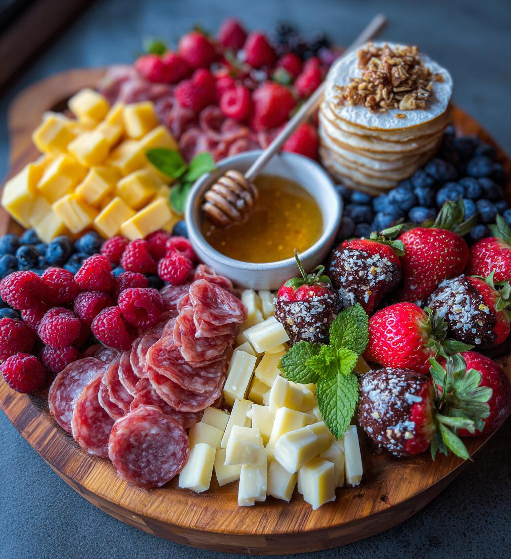 valentines breakfast charcuterie board