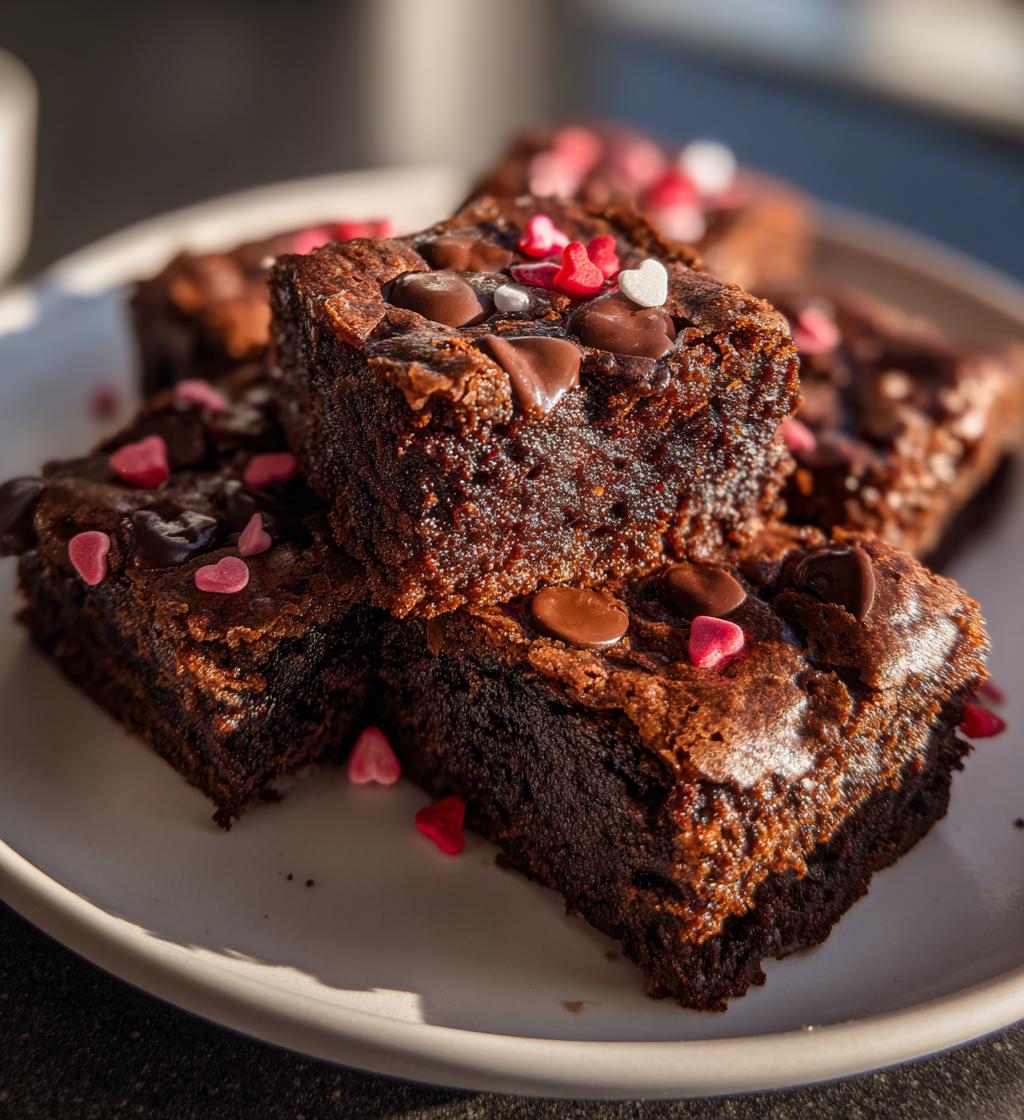 valentines brownies