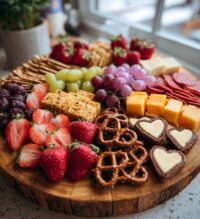 valentines charcuterie board kids