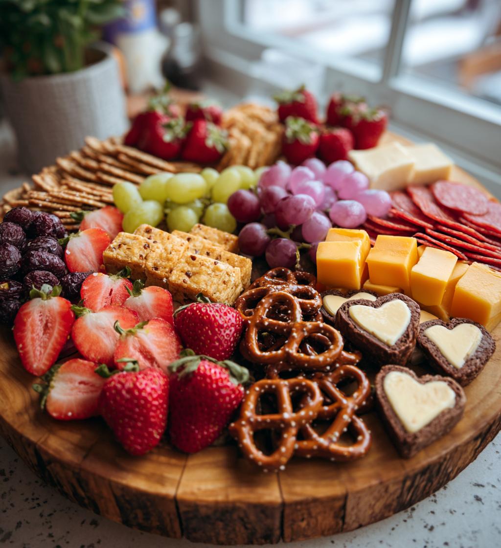 valentines charcuterie board kids