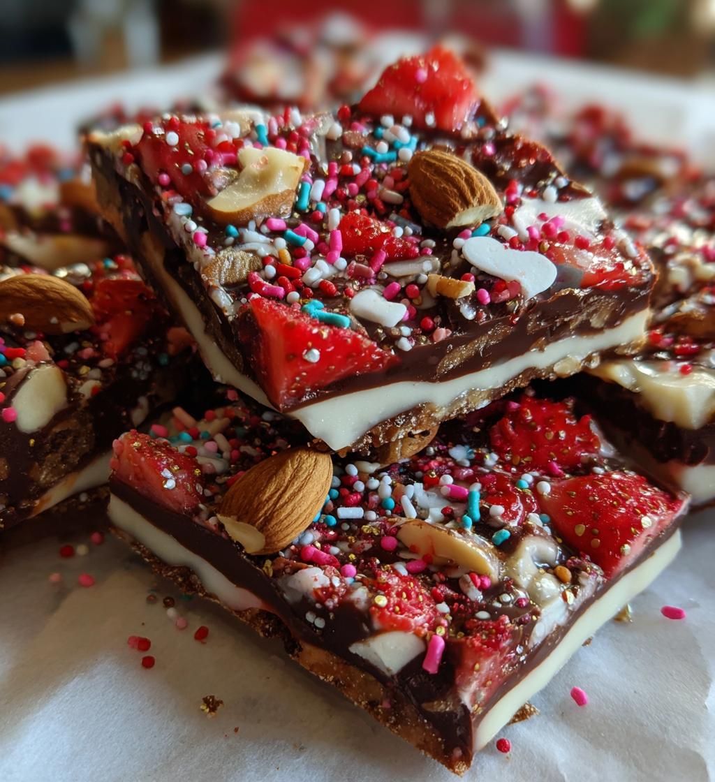 valentines chocolate bark