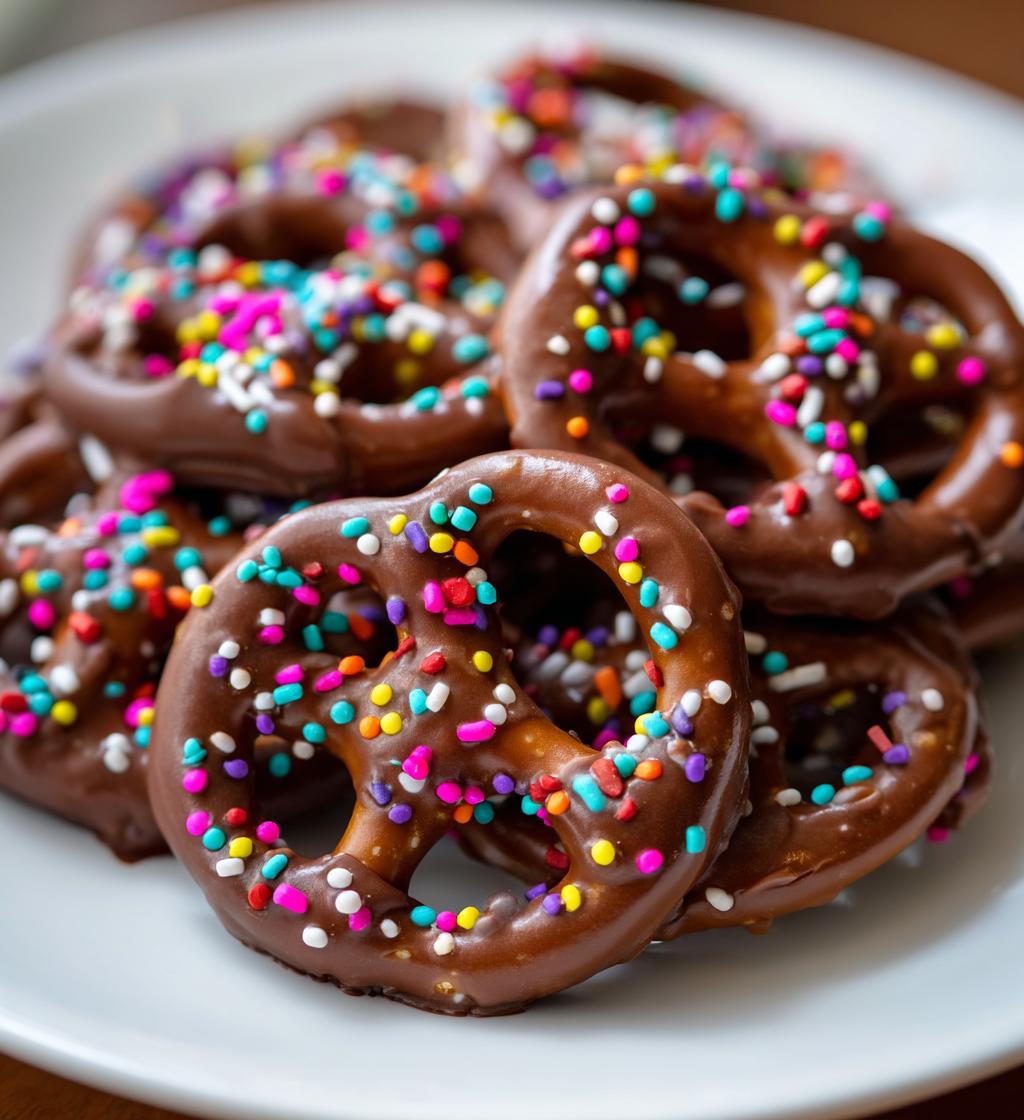 valentines chocolate pretzels