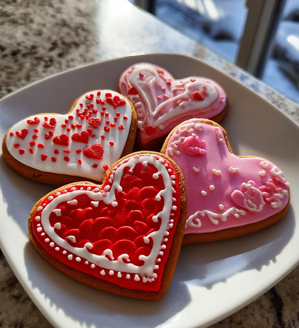 valentines cookies aesthetic