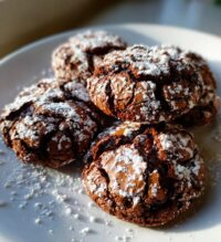valentines crinkle cookies