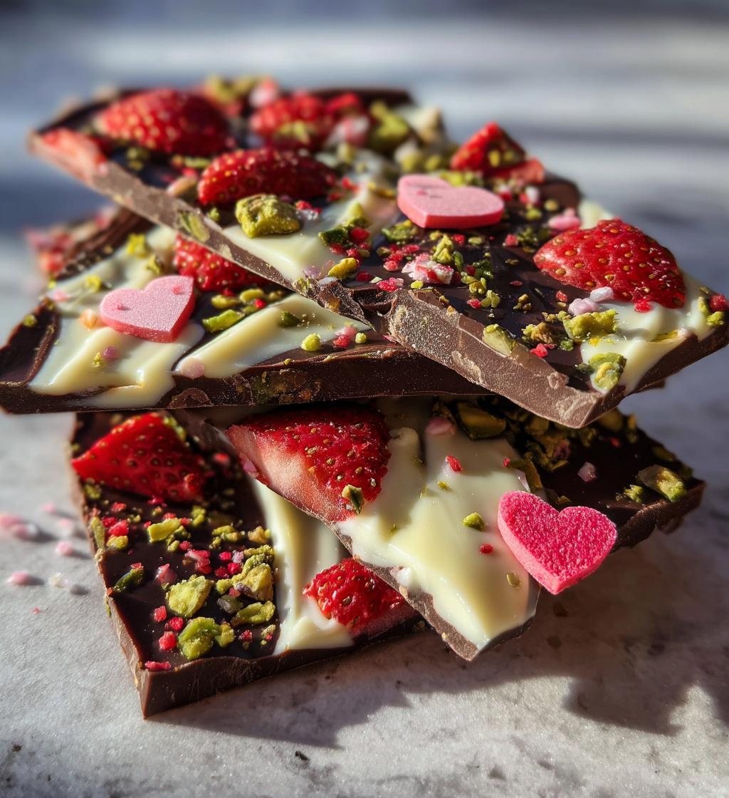 valentines day chocolate bark