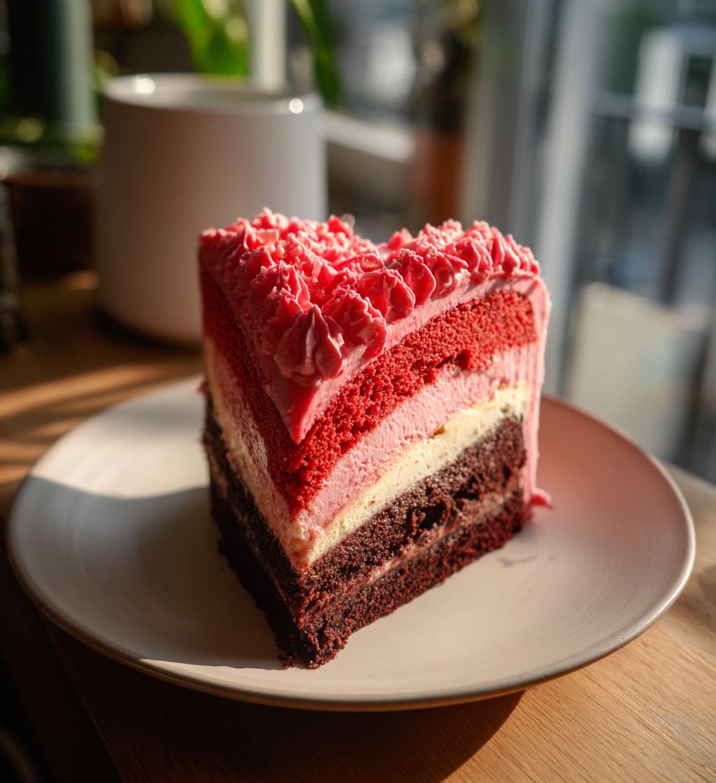 valentines day heart cake