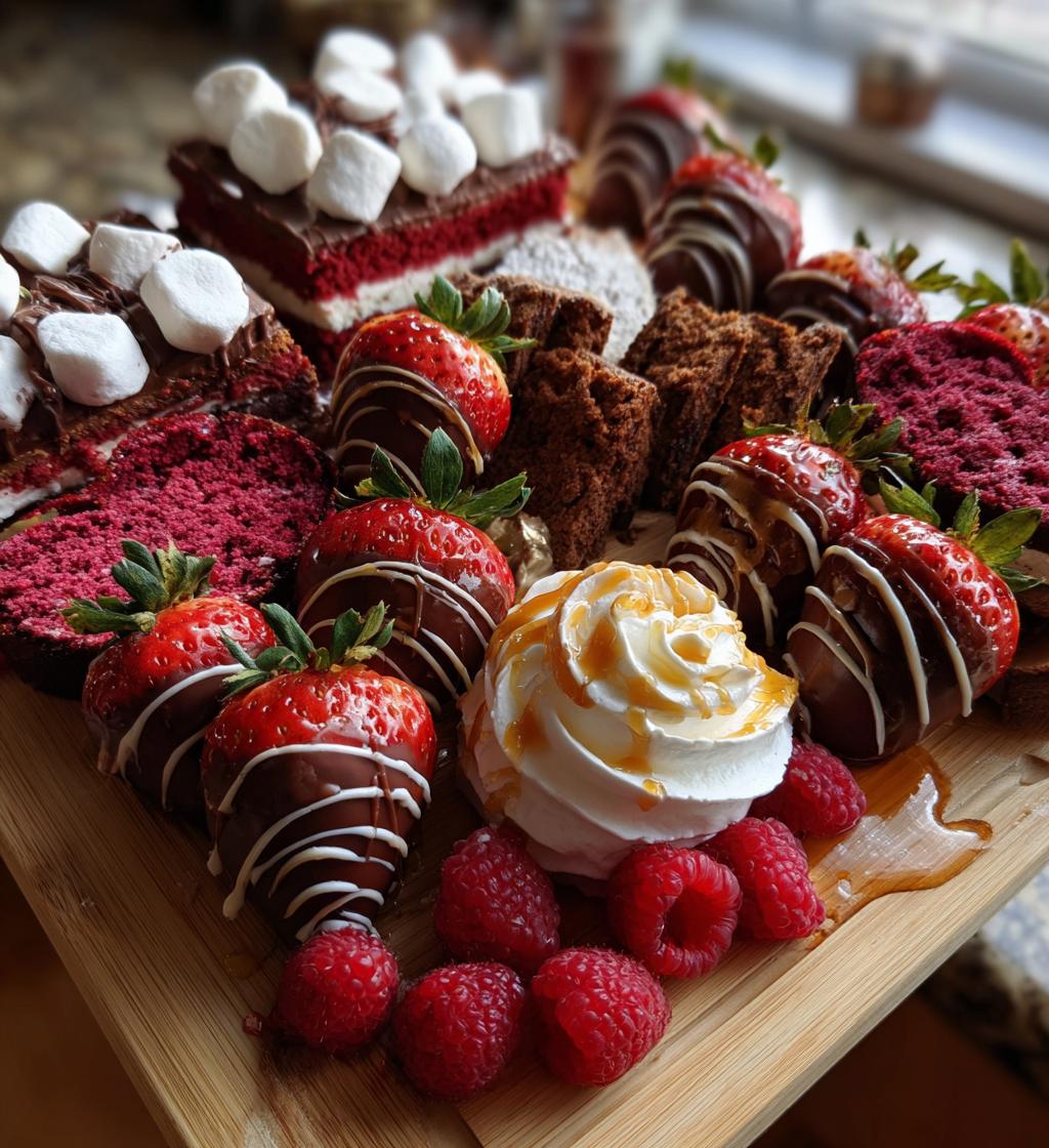valentines dessert board