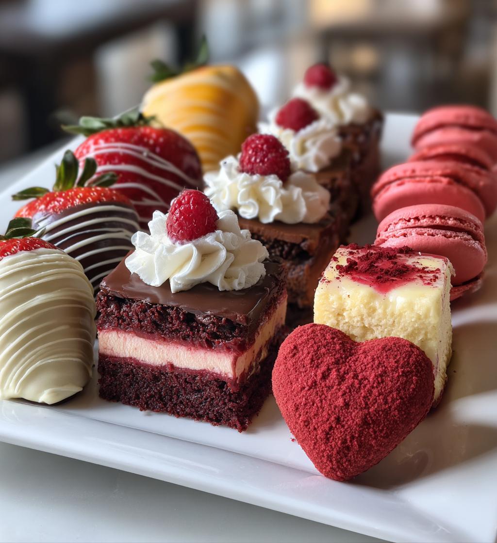 valentines dessert tray